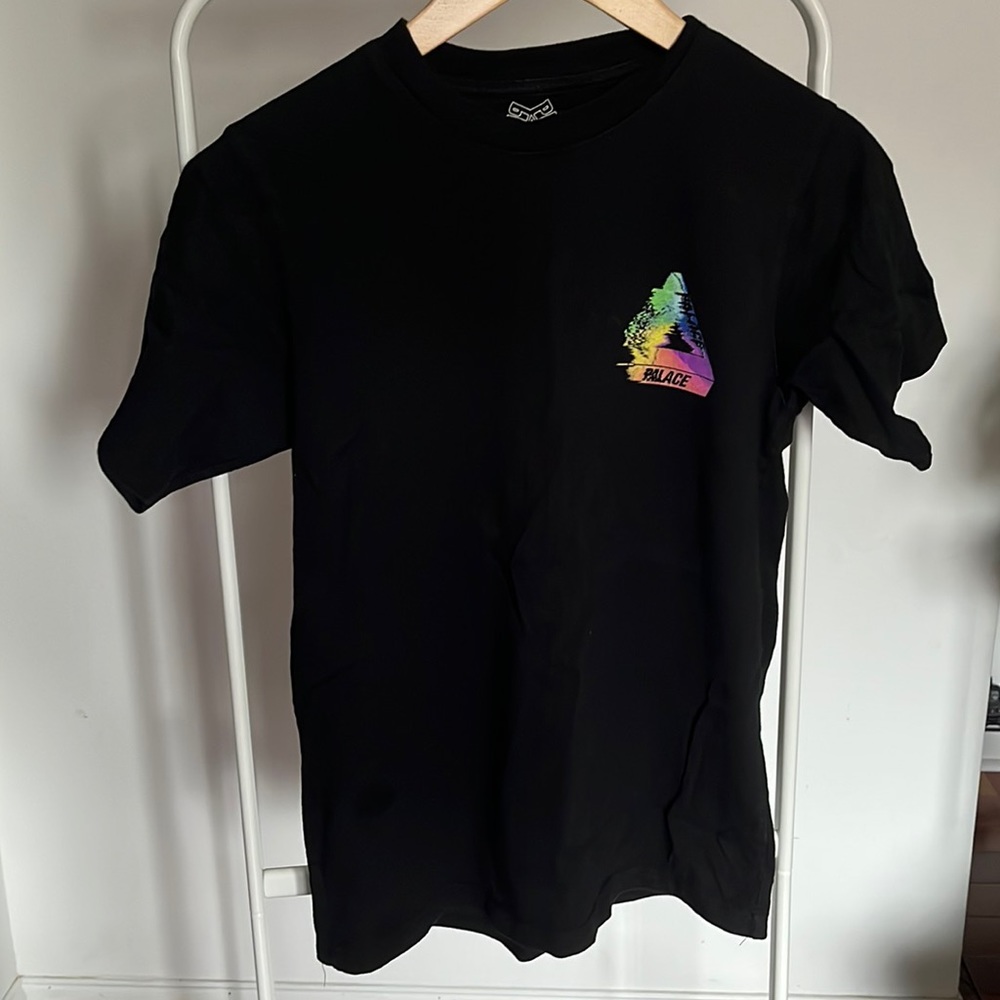 PALACE Black T-Shirt with Rainbow Logo